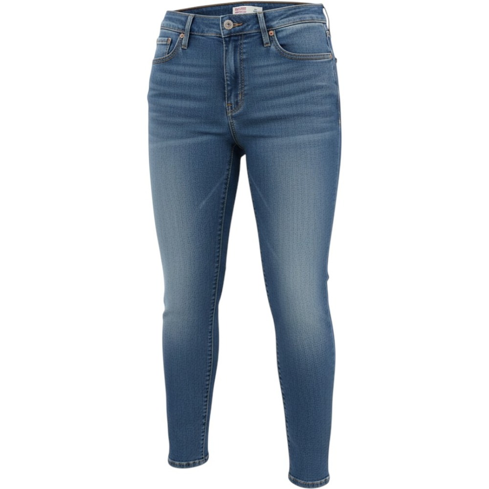 Signature Levi Strauss Curvy Skinny Jeans Womens 8L W30 L29 Blue Excellent